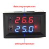 DZS Elec Temperature Controller -50 to 110 Celsius (-58 to 230 F) DC 12V Programmable Heating/Cooling Thermostat Control Switch Module NTC Waterproof Sensor Probe Dual Color LED Display Monitor