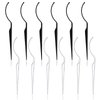 12 Pcs False Eyelashes Display Stick Eyelashes Applicator Tool 3D Eyelash Extensions Style Try on Sticks Planting Grafted Eye Lashes Applicator ​(Black, Transparent）
