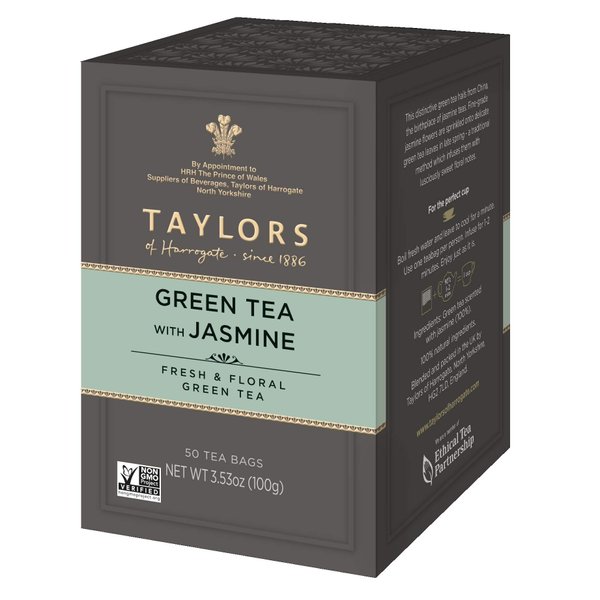Taylors of Harrogate Green Tea with Jasmine, 50 Teabags (Pack of 6)