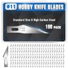 DIYSELF 100 PCS Exacto Knife Blades, SK5 Carbon Steel #11 Exacto Blades Refill Craft Art Knife Replacement Blades with Storage Case for Craft, Hobby, Scrapbooking, Stencil
