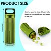 Patelai 4 Pieces Portable Pill Case Waterproof EDC Container Capsule Airtight Aluminum Pill Bottle Keychain Pill Holder Travel Pill Storage Supplements Container for Outdoor Camping