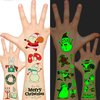 EMOME 76 Styles Christmas Tattoos for Kids, Glows Tattoo Stickers for Christmas Party Favors, Christmas Stocking Stuffers for Girls Boys Party Supplies Decorations