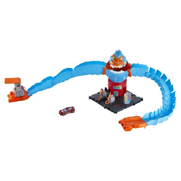 Hot Wheels City Toy Car Track Set, Gorilla Grapple Playset with 1:64 Scale Vehicle, 5-ft Long Bendable Track, Connects to Other Sets