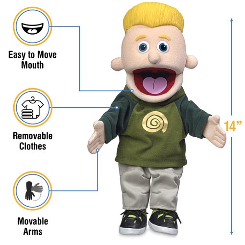 14" Eddie, Peach Boy, Hand Puppet
