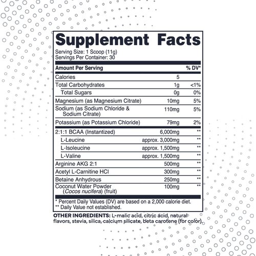 Ultra Clean Vegan BCAA Powder + Electrolytes (Peach Mango | 6G) 2:1:1 Sugar-Free/No Sucralose BCAAs Amino Acids Supplement for Women/Men - Best BCAA Vegan Amino Acids After Post Workout Recovery Drink