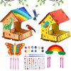 Wooden Arts and Crafts for Kids - 2 Pack Bird Feeder Wind Chime DIY Kids Crafts - Build and Paint Educational Fun Art Activities Crafts Gifts Outside Toys for Boys Girls Ages 3-5 8-12 6-8