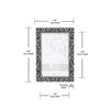 Malden International Designs Morgan Pewter Metal Picture Frame, 4x6, Silver