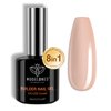 modelones 8-in-1 Builder Nail Gel, Neutral Nude Gel Builder for Nail Thickening, LED Nail Lamp Cured Hard Gel Nail Strengthener Extension Color Gel Base Rhinestone Gel Nail Glue