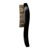 KISS COLORS & CARE 360° Power Wave Palm Brush - Medium Soft, Curved Handle, High-Density Boar Bristles for Deep Waves, Shed-Free Grip