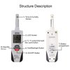 Mengshen Digital Psychrometer - Handheld Backlight Temperature Humidity Meter Gauge with Dew Point and Wet Bulb Temperature - Battery Included, M350