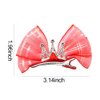 Bow Hair Clips Barrettes for Girls Red Hair Bows Barrettes for Little Girls Christmas Hair Accessories for Girls 2 PCS Crown Tiara Bowknot Hair Barrettes for Girls Chiffon Hair Bows