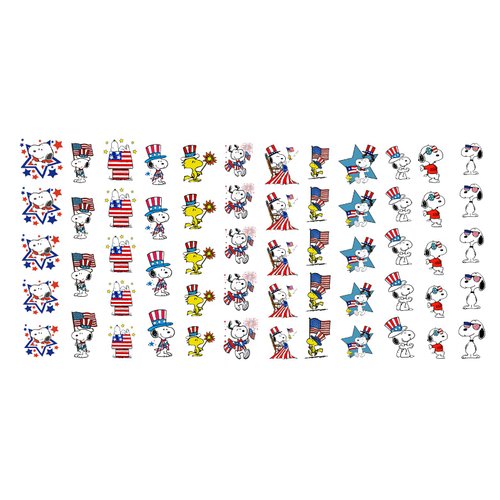 Charlie Brown 4th of July Snoopy Peanuts Waterslide Nail Art Decals- Salon Quality!