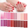 SILPECWEE 16 Sheets Nail Polish Stickers Full Nail Wraps Stick on Nail Polish Strips Self Adhesive Gel Nail Strips Fingernails Sticker Nails for Women with 1pc Nail File (Stylish Style)