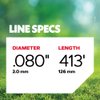 Oregon 21-380 Gatorline 1-Pound Round String Trimmer Line, .080-inches x 413-feet – Fits Most Weed Whacker Types