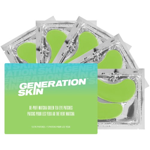 Generation Skin Eye Mask, Eye Masks for Dark Circles and Puffiness, Under Eye Mask with Hyaluronic Acid and Matcha Green Tea, Vegan and Cruelty-Free Under Eye Patches, Green Tea Eye Masks, 5-Pack