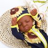 ONEST 5 Pieces 10 inch American African Baby Doll Set Include 1 Set 10 Inch Baby Doll and 4 Pieces Handmade Doll Clothes Realistic Black Baby Doll