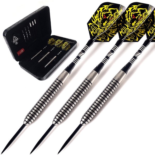 CUESOUL 25 Grams Tungsten Steel Tip Darts Set 90% Tungsten with Luxury Case