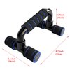 Readaeer Push Up Bars Gym Exercise Equipment Fitness 1 Pair Pushup Handles with Cushioned Foam Grip and Non-Slip Sturdy Structure Push Up Bar for Men & Women (Blue)