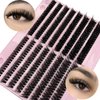 DIY Lash Extensions Fluffy Lash Clusters 60D+80D Individual Lashes 320pcs Cluster Eyelash Extensions 9-16MM DIY Lash Extension D Curl Mink False Eyelashes Clusters