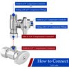 Fridge Water Line Kit Connector - Refrigerator Ice Maker Water Line Splitter, Also Available for Ice Maker Outlet Box, Drinking Water Faucet, Water Filtration System(1/4"-3/8"-3/8")