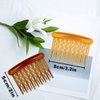 ELANE 24 Pcs Plastic Side Hair Twist Comb Small Hair Clip Comb with Teeth Hair Accessories Bridal Wedding Veil Comb for Women Girls and Crafts DIY 4 Colors. (Black+Light coffee+Dark coffee+clear)