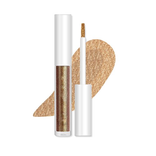 Kyannkra Liquid Glitter Eyeshadow,Liquid Glitter Eyeliner Metallic Glitter Shimmer Eye Looks Waterproof Long Lasting Quick-Drying Sparkling(T05)