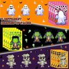 Aowplc 32 Sheets Halloween Stickers for Kids Make a Face Halloween Characters Stickers Halloween Kids Party Favors Crafts Game Activities Supplies
