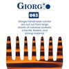 Giorgio G63 Detangling Comb for Women - Wide Tooth, Pocket and Travel Size for Thick Hair, Wet or Dry Everyday Care. Handmade, Saw-Cut, and Polished