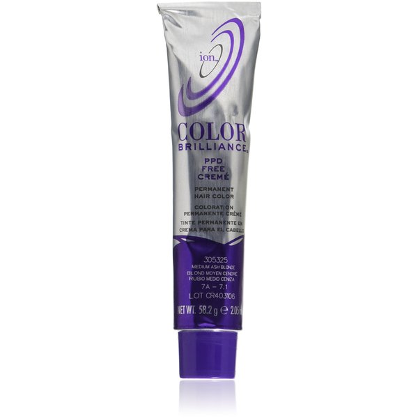 Ion 7A Medium Ash Blonde Permanent Creme Hair Color 7A Medium Ash Blonde