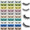 Fluffy Lashes 18mm False Eyelashes 30 Pairs 10 Styles Mixed Natural 9D Faux Mink Lashes Bulk Soft Reusable Fake Eyelashes Wholesale Lash with Glitter Portable Boxes