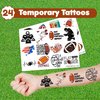 48PCS Football Party Favors 24PCS Tattoos 24PCS Slap Bracelets Wristbands Kids Themed Birthdays Party Supplies Decorations Decor American Rugby Fans Cheerleaders Boy Gifts School Classroom Prize