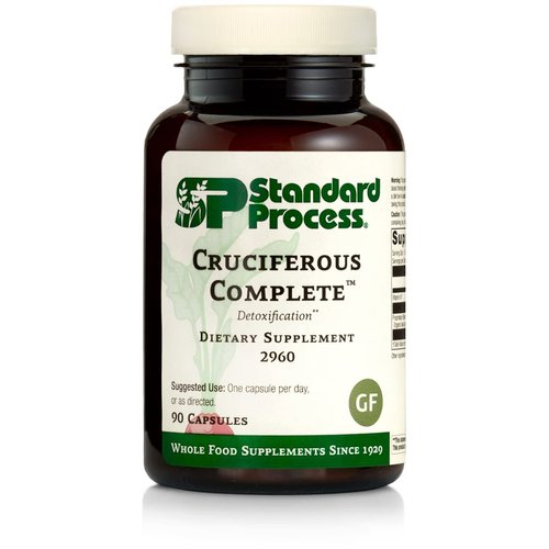 Standard Process Cruciferous Complete - Whole Food Antioxidant, Detox and Liver Support with Vitamin K, Organic Kale and Brussel Sprouts - 90 Capsules