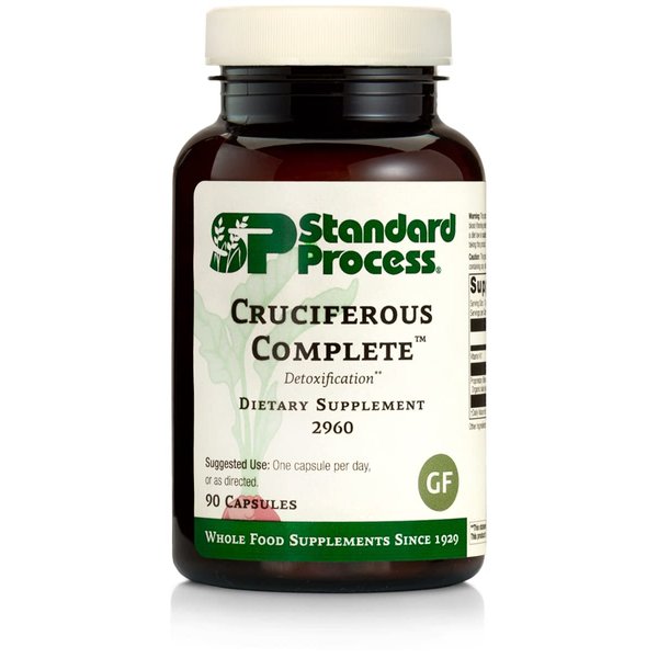 Standard Process Cruciferous Complete - Whole Food Antioxidant, Detox and Liver Support with Vitamin K, Organic Kale and Brussel Sprouts - 90 Capsules