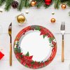 chiazllta 48 PCS Christmas Party Paper Plates Supplies Disposable Christmas Poinsettia Party Dessert Plates Christmas Themed Party Favors Decorations for Holiday New Year
