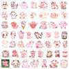 50 PCS Cute Cow Pig Stickers, Kawaill Rainbow Cattle Waterproof Vinyl Stickers for Water Bottles, Laptop, Scrapbook, Cow and Pig Aesthetic Stickers Bulk, Party Supplies