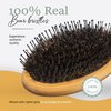 Premium Boar Bristle Hair Brush for Thick Hair Set. Hairbrush for Women With Thick, Long or Curly Hair. Restores Hair's Shine and Health. Comb, Travel Bag & Spa Headband Included