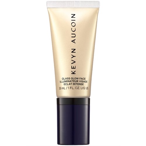 Kevyn Aucoin Glass Glow Face, Solar Quartz: Multi-purpose universal dewy highlighter for face and body. Creates glowing youthful-looking hydrated skin with a glassy complexion. Makeup artist go to.