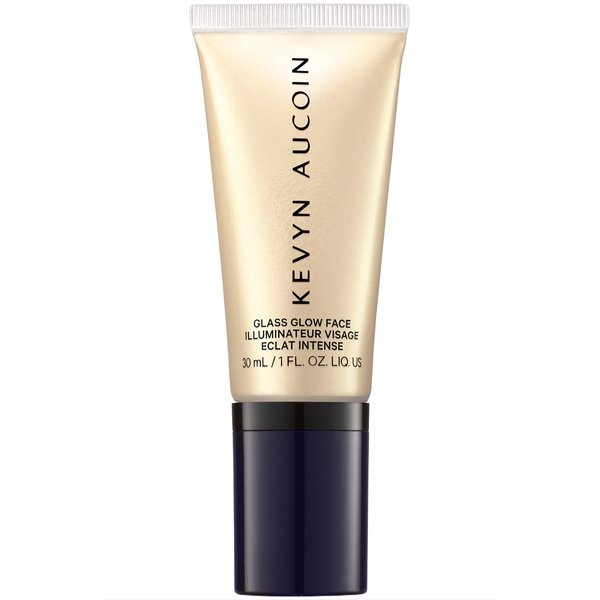 Kevyn Aucoin Glass Glow Face, Solar Quartz: Multi-purpose universal dewy highlighter for face and body. Creates glowing youthful-looking hydrated skin with a glassy complexion. Makeup artist go to.