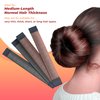 Andlane Hair Bun Maker French Twist Hair Fold Wrap Snap - Ballet Bun for Women and Kids (1 Black, 1 Brown)