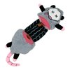 Roadkill Opossum Dog Toy Funny Dead Ran Over Possum Stuffed Chew Toy with Hidden Treat Compartments - Rip and Reveal Interactive Chew