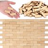Burbell 400 Pcs Miniature Dollhouse Flooring on 1: 12 Scale Mini Wooden Dollhouse Floor Boards Geometric Bamboo Doll House Furniture Wood Mini Floor Boards for Model Accessories