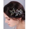 JWICOS Bridal Wedding Crystal Hair Pins Bride Hair Pieces Wedding Hair Accessories for Women and Girls Pack of 3 (Colorful)