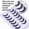 SQYlashes Cat Eye Natural Lashes Wispy False Eyelashes Short Fluffy Fake Lashes- 7 Pairs, ZG86