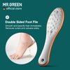 MR.GREEN Foot File Double Sided Pedicure Foot Care Tools Professional Callus Remover Foot Rasp Stainless Steel Foot Scrubber for Feet (Orange)