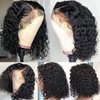 Tascal Bob Wig Human Hair 13x6 Deep Curly Lace Front Wigs Human Hair 180% Density Short Bob Human Hair Wig Pre Plucked with Baby Hair Glueless Hair Curly Wigs for Black Women(12 Inch)