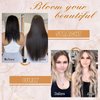 Dark Brown Hair Extensions Clip In Hair Extensions Real Human Hair For Women 7pcs Per Set with 16 Clips 100% Remy Virgin Human Hair Clip In Extensions Double Weft Straight Soft Hair 14inch
