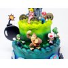 Mario Brothers 23 Piece Birthday Cake Topper Set Featuring Mario Castle, Bomb, Mario Coins, 6 Mario Figures Including Mario, Luigi, Princess Peach, Toad, Yoshi, Donkey Kong, and 12 Mario 1"