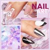 Makartt Gel Nail Polish Liner Set 8ML 2 Colors White and Black for Winter French Nail Art French Tips Swirls DIY Manicure Soak Off UV Curing with Thin Brush