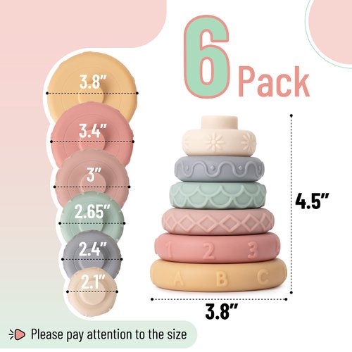 Mr. Pen- Stacking Rings Toy, 6 pcs, Stacking Toys, Stacking Rings, Baby Stacking Toys, Stacking Rings Baby Toy, Baby Stacking Rings, Ring Stacker Baby Toy, Baby Toy Rings