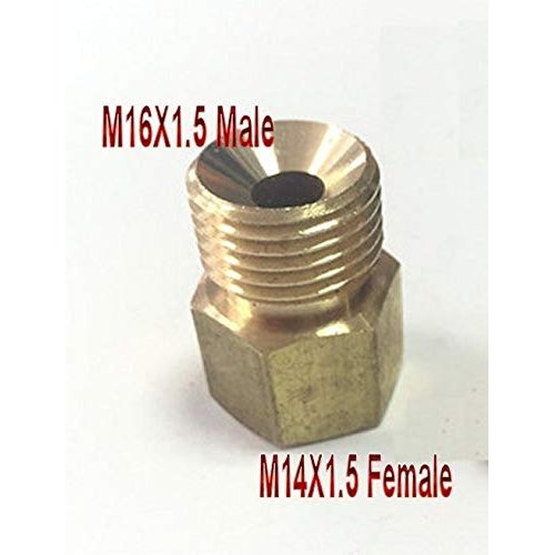 Fitting Reducer Metric M16 M16X1.5 Male Inverted Flare to M14 M14X1.5 Female Adapter